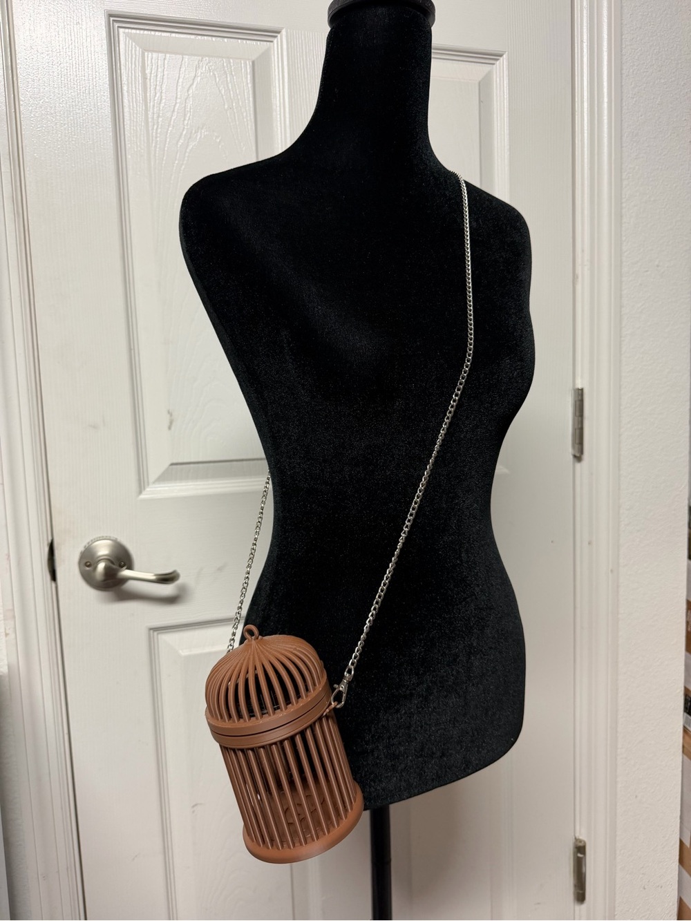 Handmade 3D Printed Birdcage Crossbody Bag Statement Piece